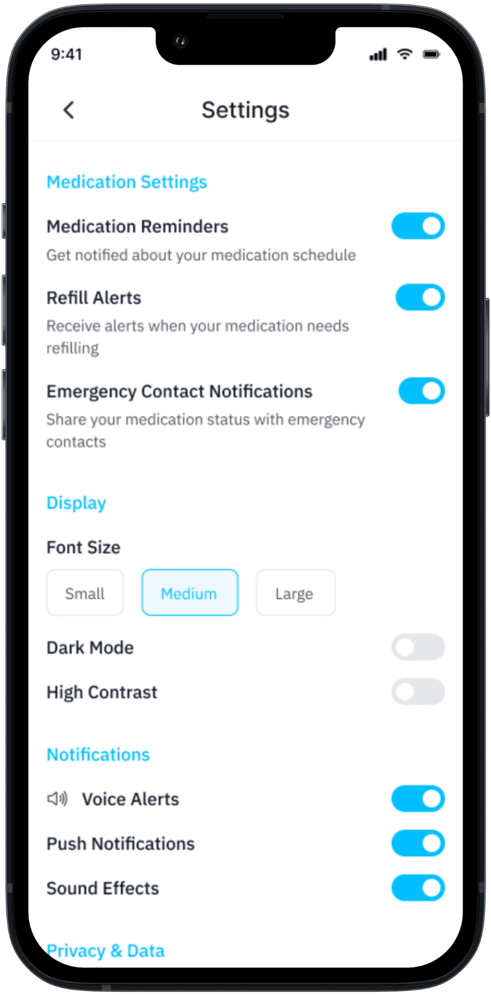 MediMate App Screen 1